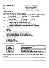 Đề kiểm tra cuối kỳ I môn Lịch sử & Địa lý Lớp 4 - Năm học 2014-2015 - Trường TH Đại Lãnh 2 (Có đáp án)